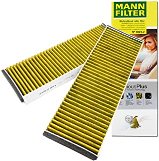 MANN　エアコンフィルター　アウディ　A6　A6アバント　R8　S6　RS6　アバント　FP3023-2　2個入り　脱臭活性炭　ポリフェノール配合(三層構造)