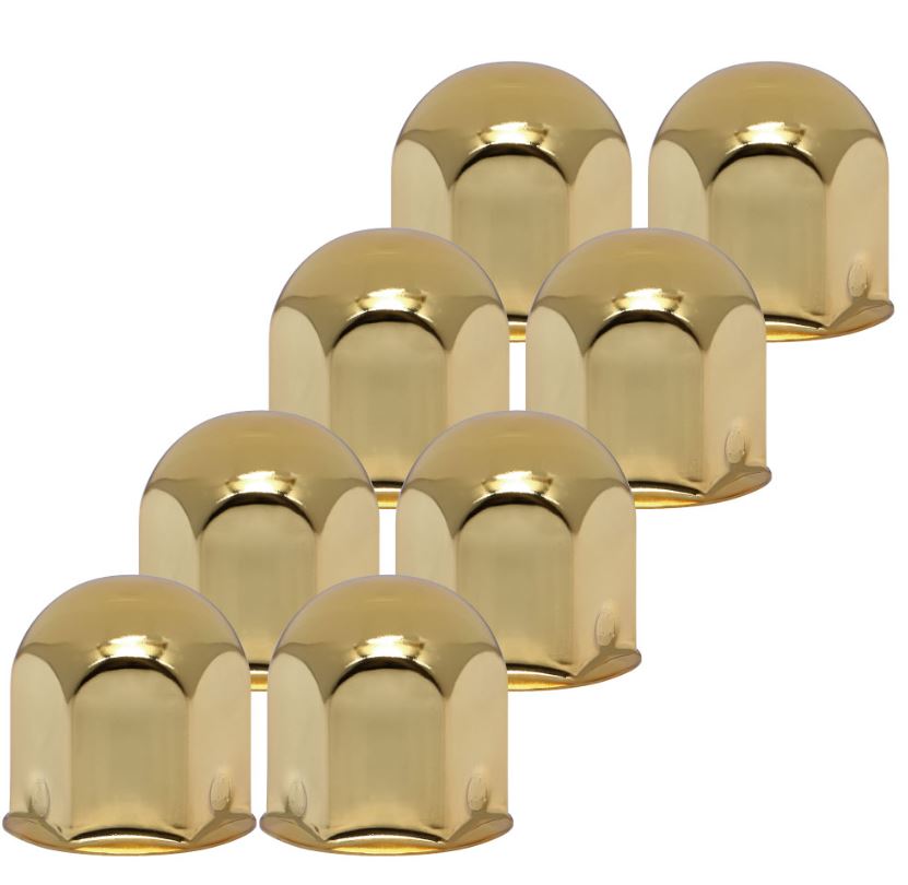 JETイノウエ　丸型ナットカバー　41mm　ゴールドメッキ　高さ51mm　大型車用　8個入り　500341