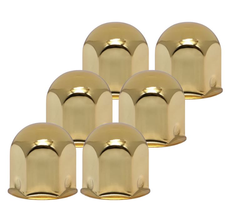 JETイノウエ　丸型ナットカバー　41mm　ゴールドメッキ　高さ51mm　4t車　2t車　500342