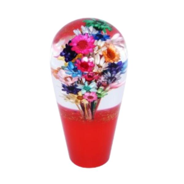 水中花シフトノブ 電球型 レッド ジェットイノウエ 560901 トラック用品 カー用品 トラック 車 内装 装飾 インテリア シフトノブ チェンジノブ 水中花 レトロ 復刻 汎用 AT MT