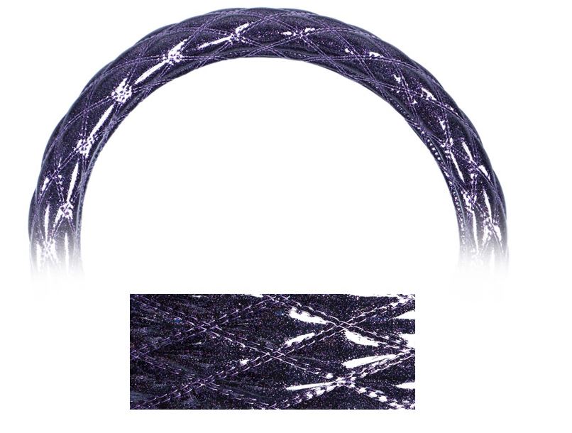 JETイノウエ　モコモコ　ハンドルカバー　細巻き富士　ダブルステッチ　2LS　45～46cm　パープルメタリック　586976