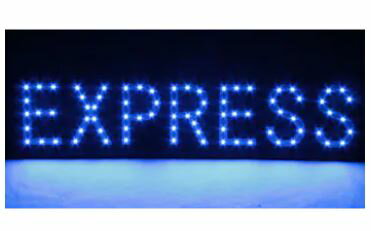 JETイノウエ　LED「EXPRESS」プレート（室内用）　24V車用　ブルー　590601