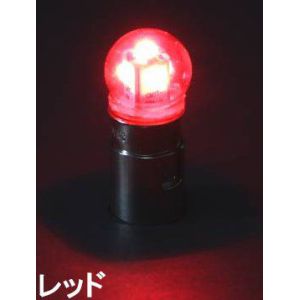 JETイノウエ　LEDバルブ　LED5　電球型バルブ　24V　BA15S　G-18　レッド　528706　*バルブ*