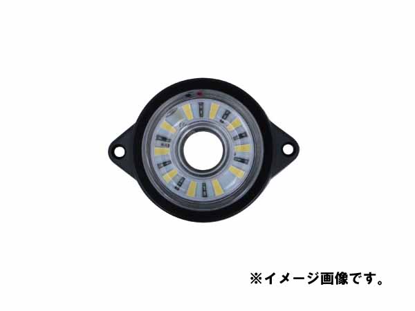 ■稼働電圧：DC24V（最大28V） ■定格：50mA ■LED数/明るさ：LED10PCS　/　2W/160LM ■材質：本体：ABS樹脂 ■サイズ：約57mmΦ ※取付け用ビスの付属はありません。