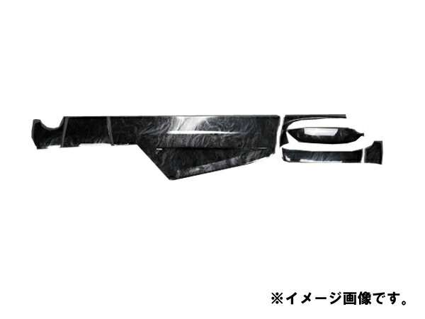 JETイノウエ　インテリア3Dパネル　オプションセット7点　NEWプロフィア　黒木目調　595410　*トラック用品*