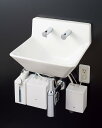 TOTO壁掛ハイバック洗面器セット一式LSA125CC自動水栓(単水栓)、自動水石けん供給栓、Pトラップオーバーフロー穴なしメーカー直送