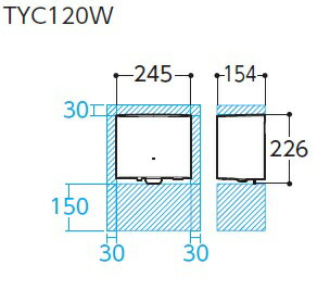 TOTO クリーンドライ（バンドドライヤー）(100V使用）TYC120Wヒーター内臓カラー：ホワイト電源直結プラグ付電源コード（TYC502)対応可能 2