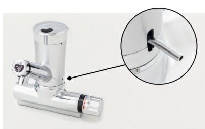 ミナミサワSS2VMWPスイスイミックス台付サーモスタット混合水栓（2穴）引棒付電池付
