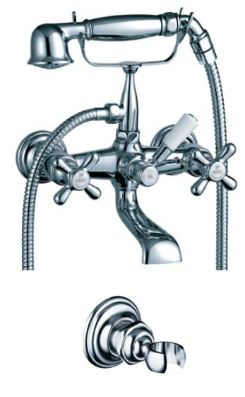 CERAHR04434-CH(バス水栓)HR01594R-CH(シャワーホルダー)取付芯々：175プラスマイナス30クロムELSAHORUSエルザセラトレーディング代引き不可メーカー直送