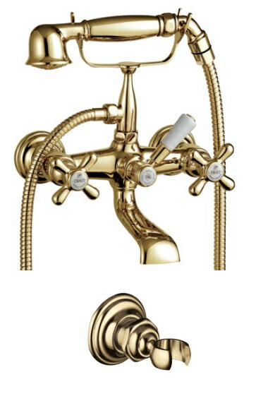 CERAHR04434-PB(バス水栓)HR01594R-PB(シャワーホルダー)取付芯々：175プラスマイナス30ブラスELSAHORUSエルザセラトレーディング代引き不可メーカー直送