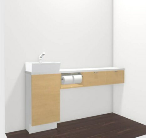 LIXILリクシルキャパシア手洗器一体型YN-AALEBEKXAEX/WALPW奥行280・カウンター1445mm自動水栓メーカー直送材のみ■4月に価格改定あります。