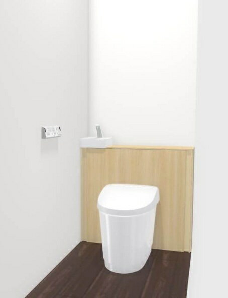 LIXILYDS-H385H2/JPWJフィットI型リトイレ手洗付・H5グレード801～850ミリ排水芯120ミリライトオークメ..