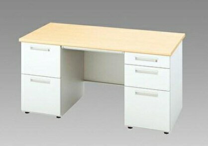 NAIKIナイキXED147BA-WS両袖デスク本体:クリアーホワイト天板:シルクウッドW1400×D700×H700 代引決済不可