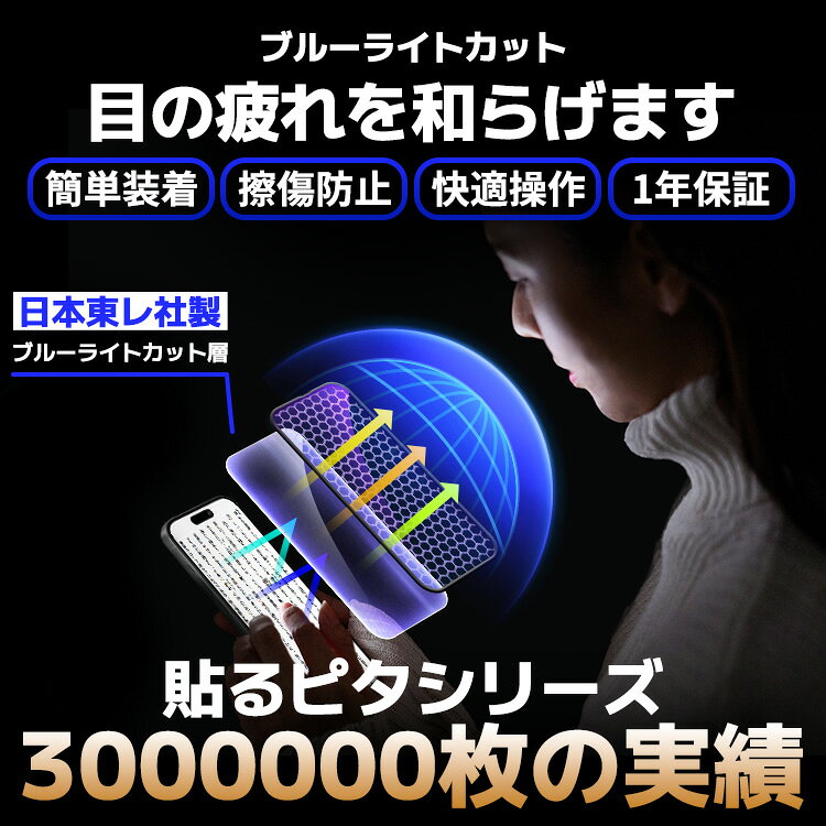 貼るピタ・失敗ゼロ Google Pixel 10a ガラスフィルム ブルーライトカット pixel9a 保護フィルム フィルム apanda-10000417 aPanda サンプル画像2