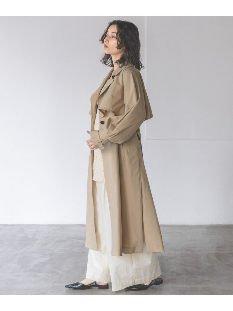ロングトレンチコート apart by lowrys アパートバイローリーズ ジャケット・アウター トレンチコート ブラウン グレー【送料無料】[Rakuten Fashion]のサムネイル