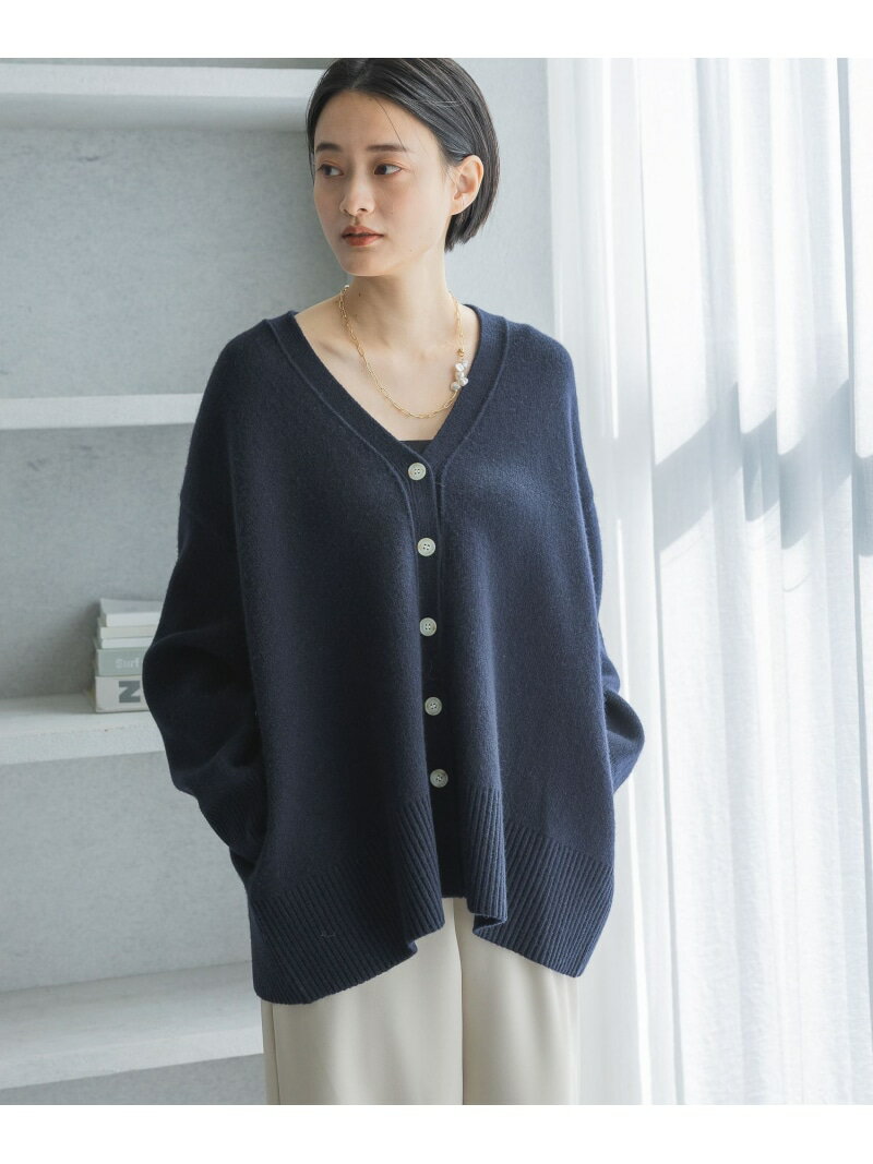 【SALE／38%OFF】カシミヤコンBIG Vネックカーディガン apart by lowrys アパートバイローリーズ トップス ニット レッド グレー ブラウン ネイビー【RBA_E】【送料無料】[Rakuten Fashion]のサムネイル