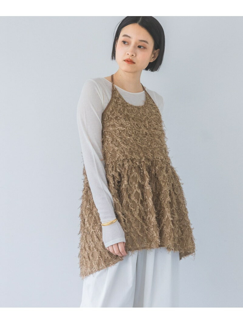 【SALE／50%OFF】フリンジキャミチュニック A part by アパートバイ トップス ベスト・ジレ ブラウン ..
