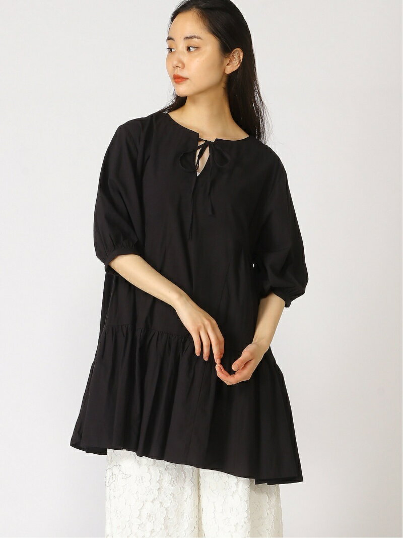 【SALE／58%OFF】CRティーアドSSチュニック apart by lowrys アパートバイローリーズ ワンピース・ドレス チュニック ブラック ブルー ベージュ レッド【RBA_E】[Rakuten Fashion]のサムネイル