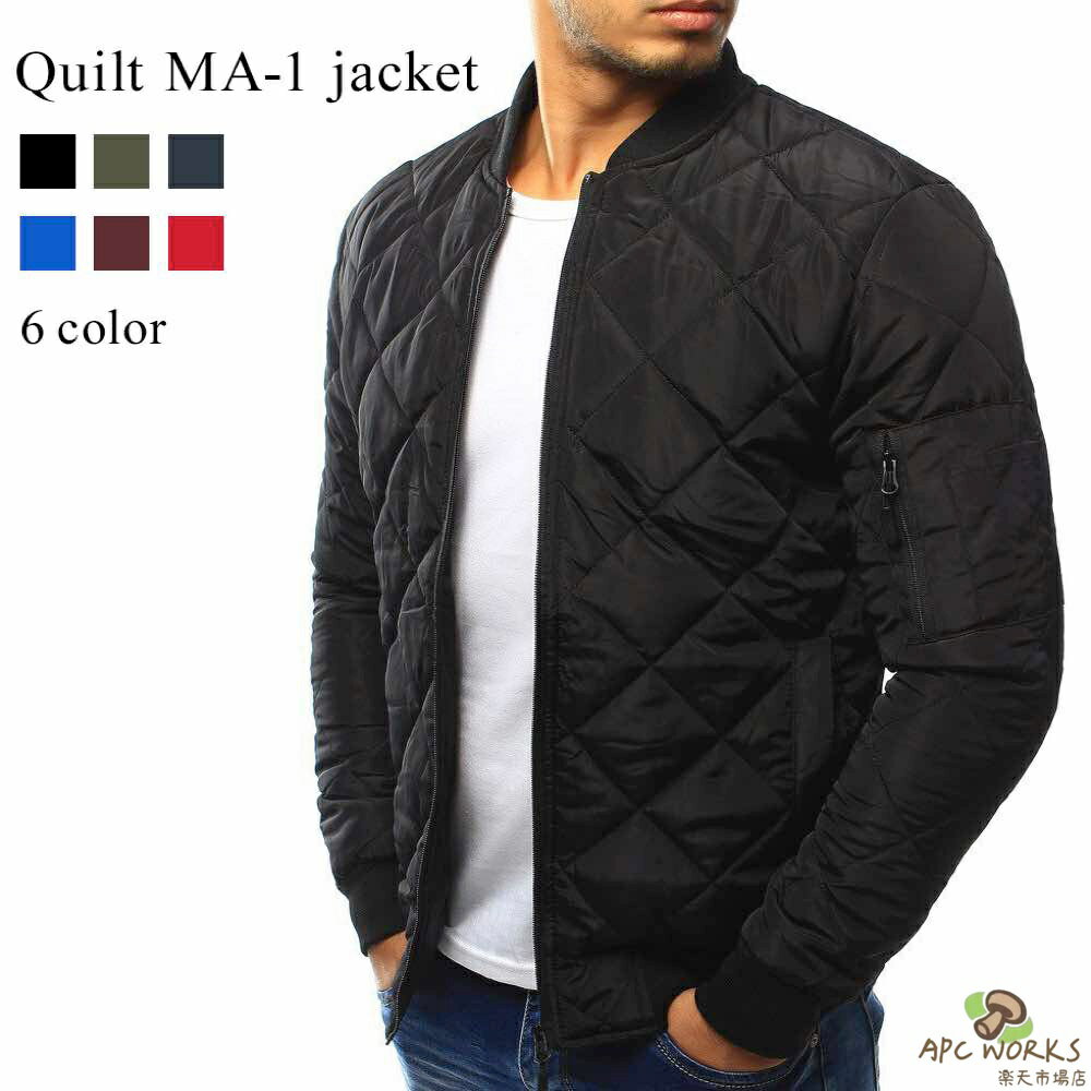 乐天商城 - ブルゾン メンズ キルトMA-1ジャケット ウェア マウンテン ジャンパー 厚手 防寒 中綿 春 ボア コーデ パーカー 冬 きれいめ おすすめ 大きいサイズ キルティング コーデュロイ ブランド アウター ゴルフ 40代 作業着 ビジネス 秋 シニア かっこいい ジャケット