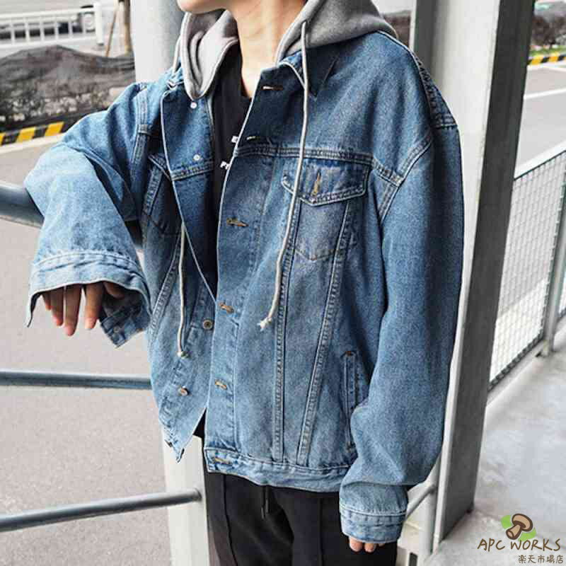 乐天商城 - デニムジャケット メンズ 大人 ジャケット ダメージ 50代 黒 ブルゾン 大きいサイズ デニムシャツ 春 アメカジ ジージャン 黒 おしゃれ 冬 ブランド デニム コート セール オーバーサイズ 秋 アウター 着こなし 40代 Gジャン パーカー ボア ランキング ブランド tps-1388