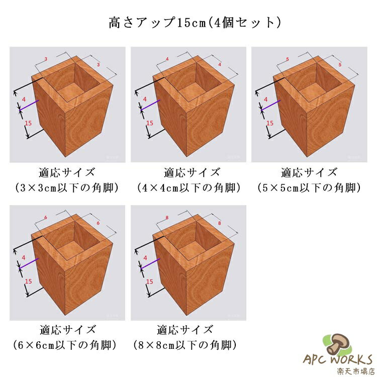 継足 継足し 底上げ 高さ調整 継脚 つぎあし ベッド テーブル 延長 つぎ足 こたつ...