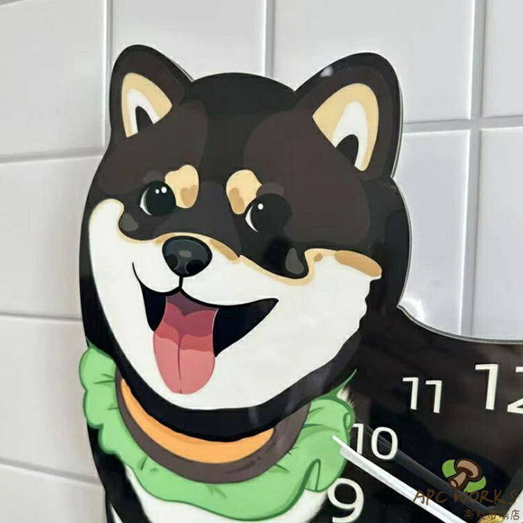 壁掛け時計 おしゃれ 静音 壁掛け クロック 掛け時計 電池 かわいい犬 かけ時計 柴犬 時計 音がしない 電池式 オシャレな壁掛け時計 部屋飾り ウォールクロック 北欧 ギフト 新生活応援 開店祝い 引越し祝い お礼 祝い 結婚祝い [3]