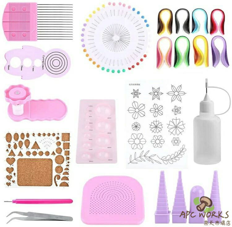 ペーパークイリング クイリング キット セット ペーパークラフト キット ツール 390×5mm 入門用 初心者用 練習用 小学生 小学校 女の子 工作 手作り 紙 材料 作品 ペーパーアートDIY 手芸 造花 道具 DIY 材料 38色&800枚 紙