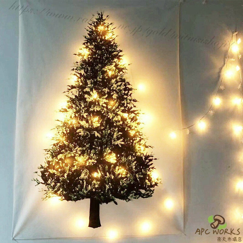 クリスマスツリー タペストリー クリスマス 壁掛け ツリータペストリー タペストリ...