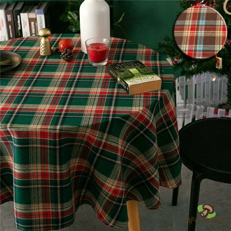 乐天商城 - 円形 テーブルクロス コットン テーブルマット テーブル カバー クロス 北欧 かわいい おしゃれ 汚れ防止 食卓カバー シンプル 雰囲気 装飾 飾り 高級感 食卓マット テーブルカバー インテリア 布製 食卓 カバー