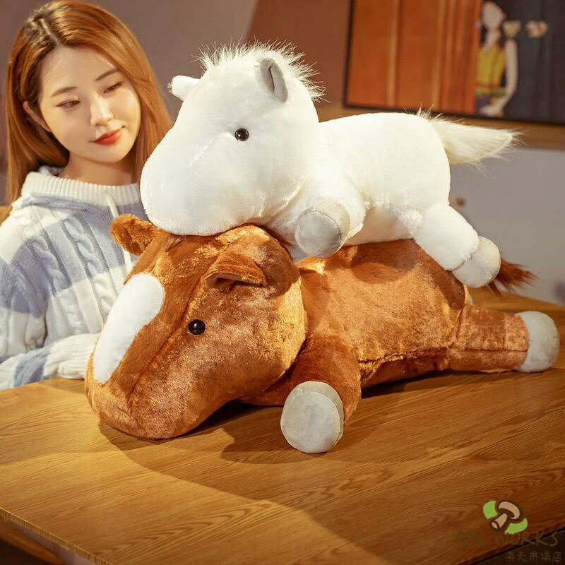 乐天商城 - 【70cm】送料無料 ぬいぐるみ うま ウマ 馬 horse 抱き枕 クッション インテリア 子供 おもちゃ 動物 可愛い 彼女に ふわふわで癒される 柔らか 心地いい プレゼント ギフト