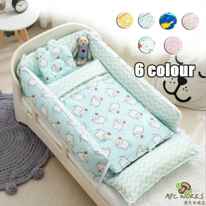 商品説明 商品内容 3点セット ベビーベッド、まくら、布団 素材 コットン /ポリエステル 生産国 中国 サイズ 90x50x20cm 注意書き ※平置き採寸になります。実際のサイズとは誤差が出る場合がございますので、参考サイズとしてご覧ください。※商品写真は、できる限り現品を再現するように画像処理などの補正を行っておりますが、ご利用のモニターや環境により差異が生じます。予めご了承ください。※生地の特性上、多少ニオイがある場合がございますが、日陰干しで数日干していただくか、あるいは数回ご使用していただく間に、 ニオイは気にならなくなります。※上記の数値は、実測によるものです。多少の誤差はご容赦ください。※仕様は予告なく変更される場合があります。（ご使用に差し支えない程度）