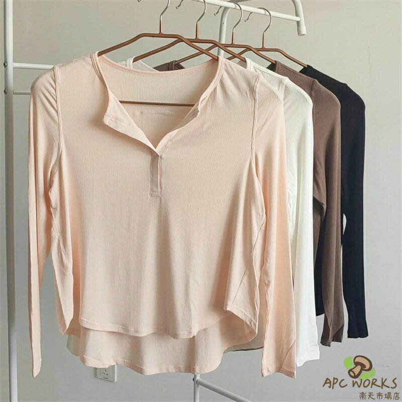 送料無料 ヨガウェア 長袖 レディース かわいい 女性 スポーツウェア ジムウェア ピラティス ストレッチ 速乾 トレーニング フィットネス 運動着 ランニング ジョギング ピラティス ダンス 通気性 Tシャツ 体型カバー ルーズフィット 春服 夏服