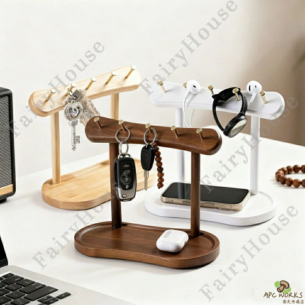 キースタンド キー掛け おしゃれ 金メッキ鉄棒 木製 鍵 収納 木目調 キーフック スタンド 玄関 小物収納 鍵置き 北欧 鍵置き場 省スペース 上品 卓上収納 雑貨収納 玄関収納 置物 インテリア小物 見せる収納 誕生日 ギフト 父の日 プレゼント ブラウン イエロー ホワイト