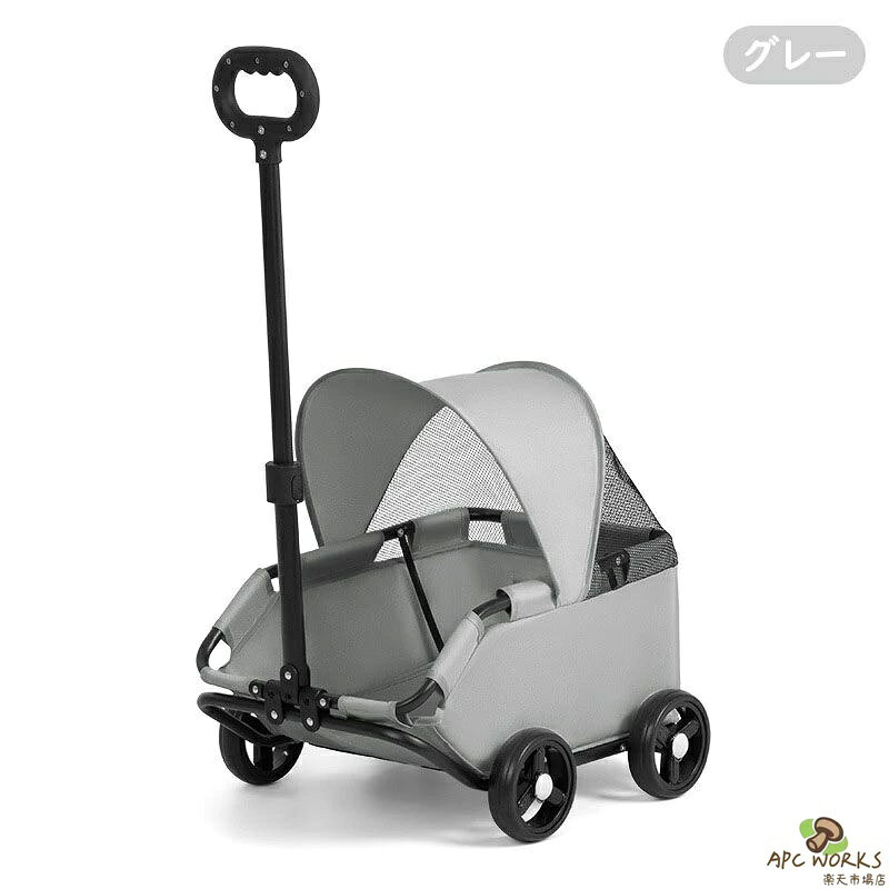 【送料無料】折り畳み式ペットバギー 多機能 自立式 4輪ペットカート 小型犬 中型...