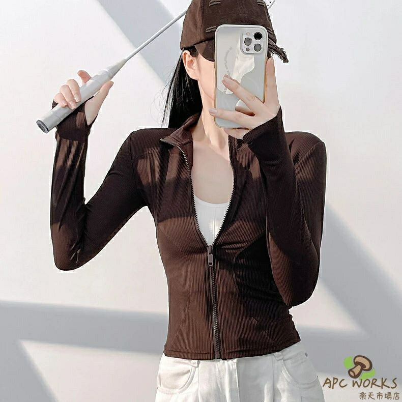 スポーツジャケット レディース ランニングウェア 吸汗速乾 パーカー ジャージ ヨガウェア ジムウェア フィットネス 登山着 UVカット 指穴付き 着痩せ 春夏秋用