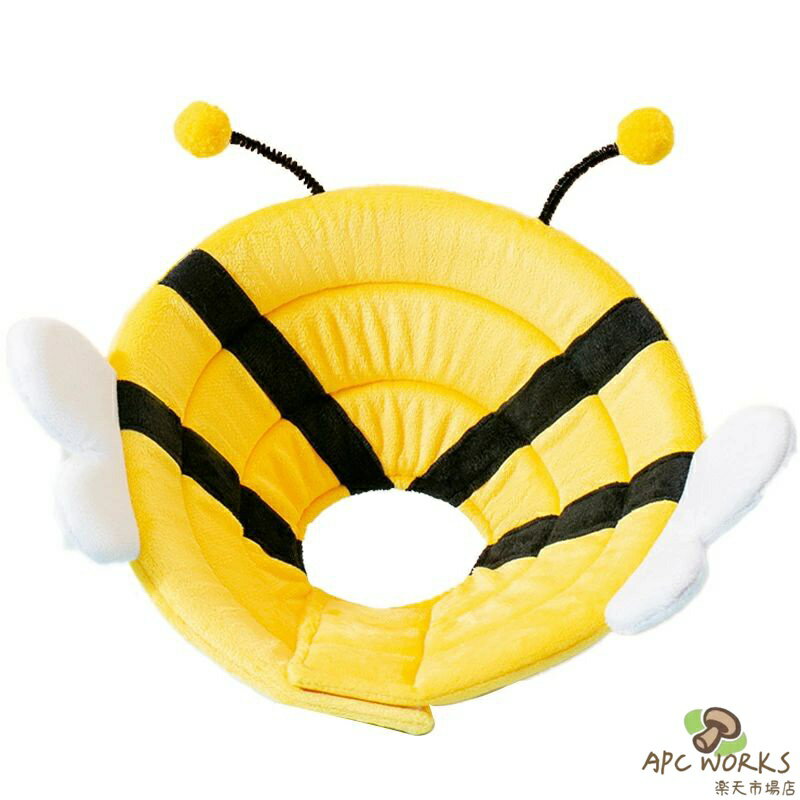 猫 犬 エリザベスカラー 布製 ミツバチの形 マジックテープ 柔らかい可愛い 傷口保護 引っ掻き防止 手術後の傷なめ防止 軽量 通気性