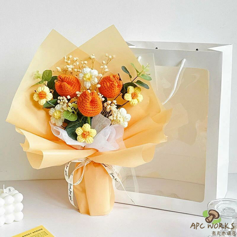 毛糸の花束 手作りローズ ニット花束 かぎ針編み ハンドメイド ロース ギフト バラ かわいい 枯れない花 母の日 記念日 プレゼント 贈り物 癒す花 誕生日 卒業式 グラデーション ブーケ 人気 インテリア おしゃれ 彼女 送別会 お礼 ローズブーケ