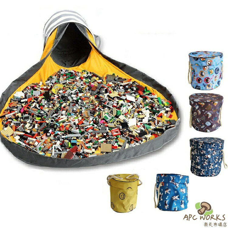 おもちゃ収納バッグ 子どもプレイマット 大容量 直径150cm 折り畳み式 玩具収納袋 お片付け簡単 収納用品