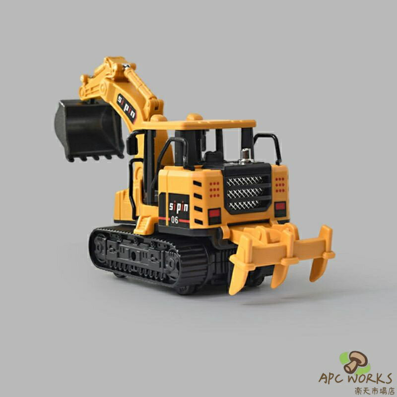 乐天商城 - 合金製建設車両 慣性おもちゃ ロードローラー トラクター 6歳以上 男の子向け リアル走行建設車両