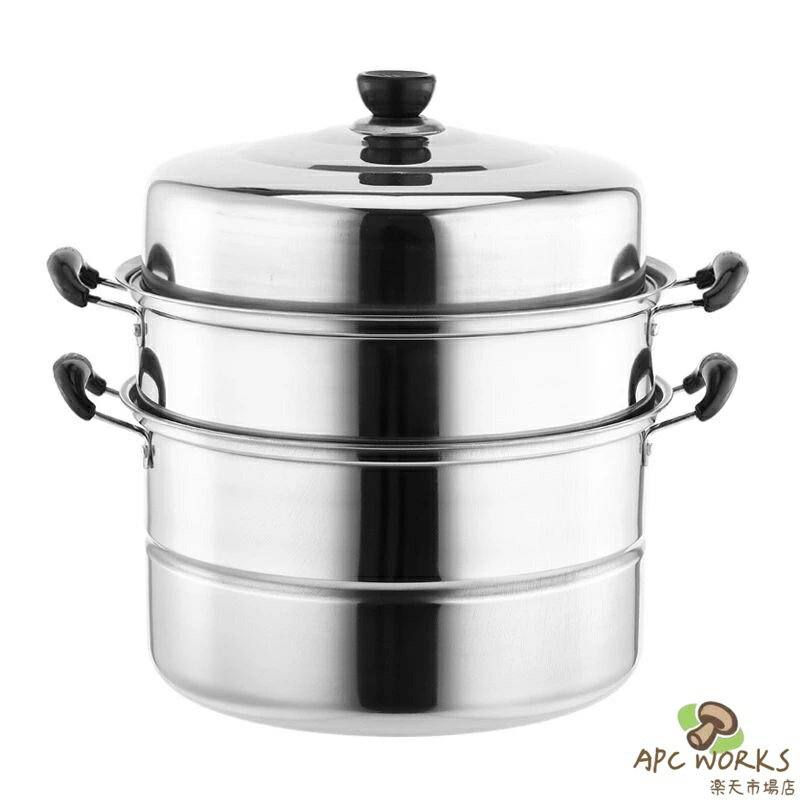 蒸鍋 蒸しもの鍋 蒸し鍋 せいろ セット 満菜 二段 三段 蒸し器 深型 鍋蓋付 NEW ステンレス 樹脂加工 ガス火・IH対応 各種熱源対応 3種類サイズ お手入れ簡単 ステンレス3段蒸し器 ステンレス鍋 2段 3段 肉まん 蒸し野菜 蒸篭