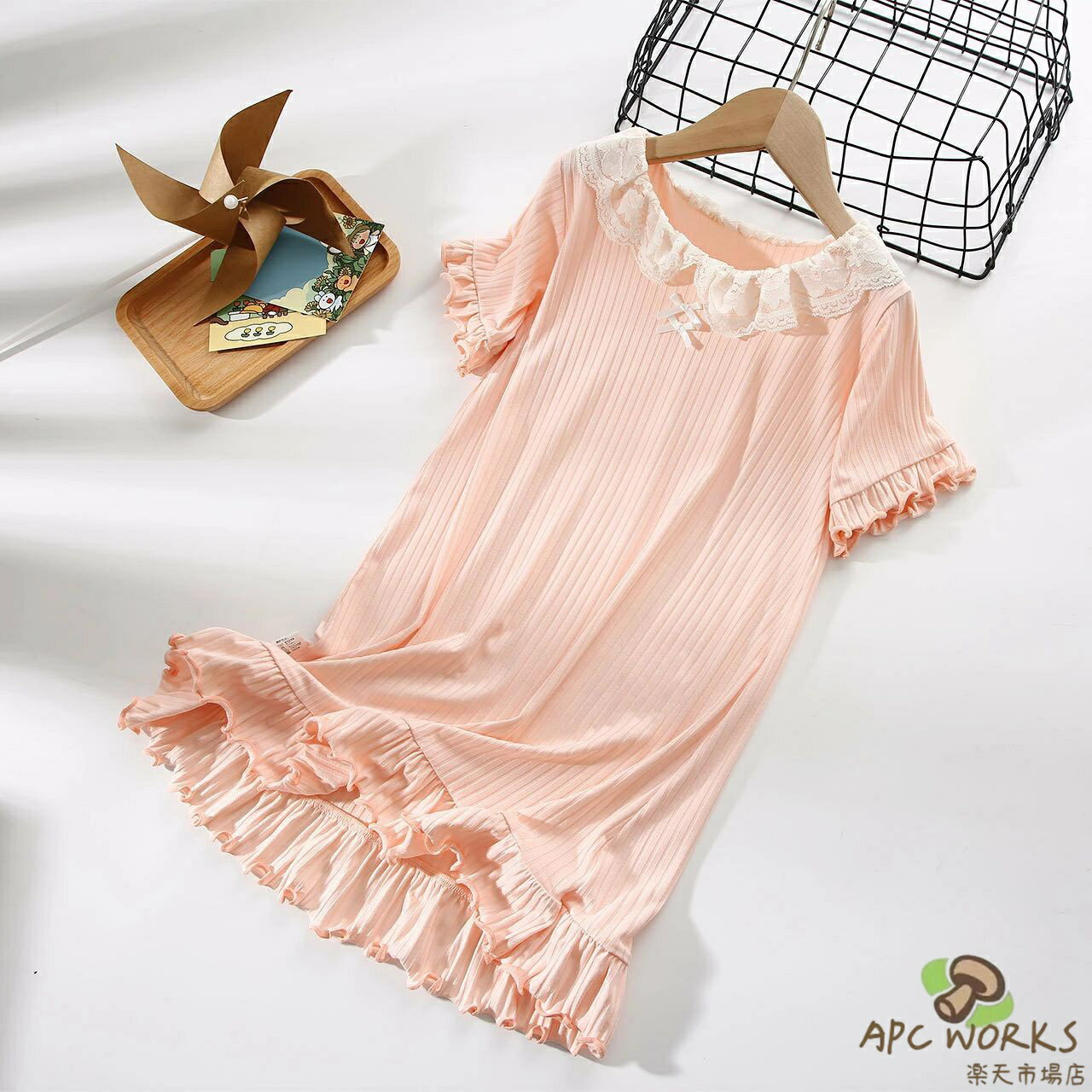 パジャマ キッズ 女の子 ワンピース 夏 半袖 モーダル キッズ パジャマ 半袖 ネグリジェ レース ルームウェア 柔らかい 部屋着 寝間着 子供 かわいい おしゃれ 可愛い 姫系 110cm 120cm 130cm 140cm 150cm 160cm 170cm