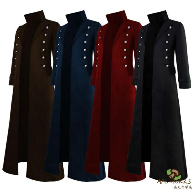 ハロウィンコスプレコート メンズジャケット 舞台ステージ衣装マジシャン 魔術師ゴシック マジック ハロウィン クリスマスコスプレ衣装 司会者 舞台演出服 男性用礼服 ダンス衣裳 中世紀欧風 ステージ衣装 パーティー 舞台劇 学園祭 お芝居 仮装 変装イベント ダブルブレスト