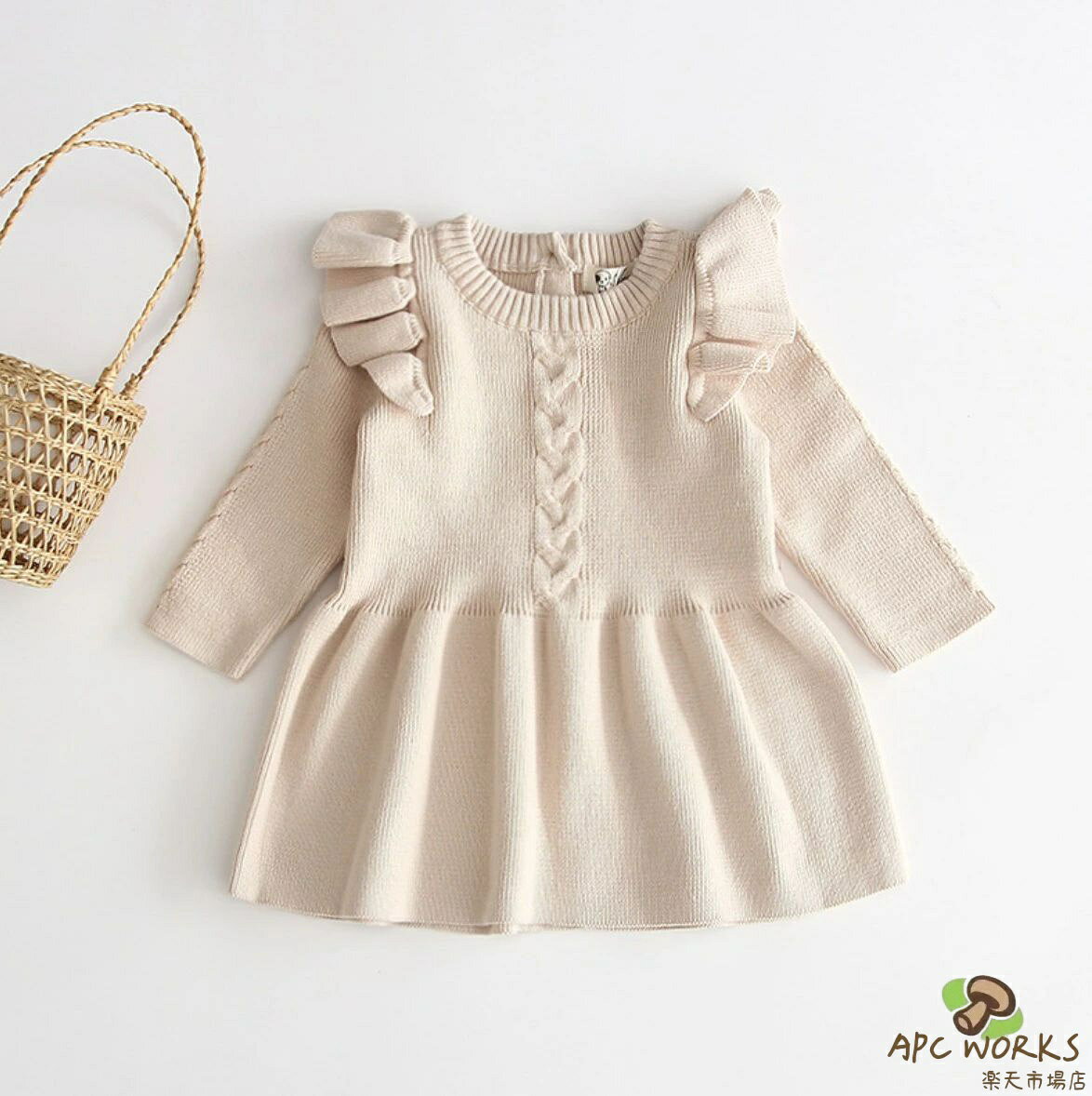 ベビー ワンピース 長袖 ベビー服 女の子 韓国 子供服 赤ちゃん 服 ベビーワンピー...