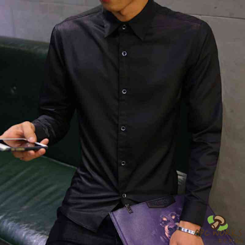 乐天商城 - シャツ メンズ フォーマル 春 インナー 冬 フランネル あったか 暖かい 襟付き ブランド 白 しわになりにくい 黒 おしゃれ 派手 秋 オシャレ 長袖 ビジネス オフィス ネルシャツ 厚手 スーツ カジュアル ドルマン 大きいサイズ 仕事 肌着 ブランド tps-1638