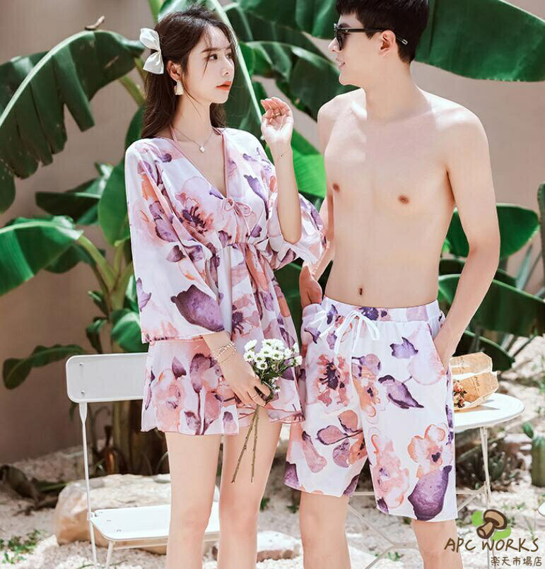 Rakuten - ペア水着 ペアルック カップル水着 レディース 水着セットアップ ビーチパンツ リゾート メンズ水着 男性用 サーフパンツ みずぎ mizugi ミズギ 男女 温泉 ハネムーン 旅行