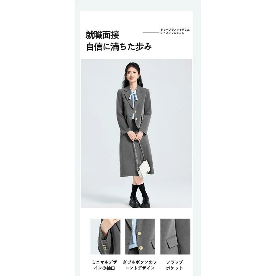 パンツ スーツ レディーススリーピースセット セットアップ 開襟 春 夏 秋 冬 防風 薄手 通勤 仕事用 オフィス ビジネス ビジネスフォーマル きれい 卒業式 apc-works-10015412 APC WORKS楽天市場店 サンプル画像3