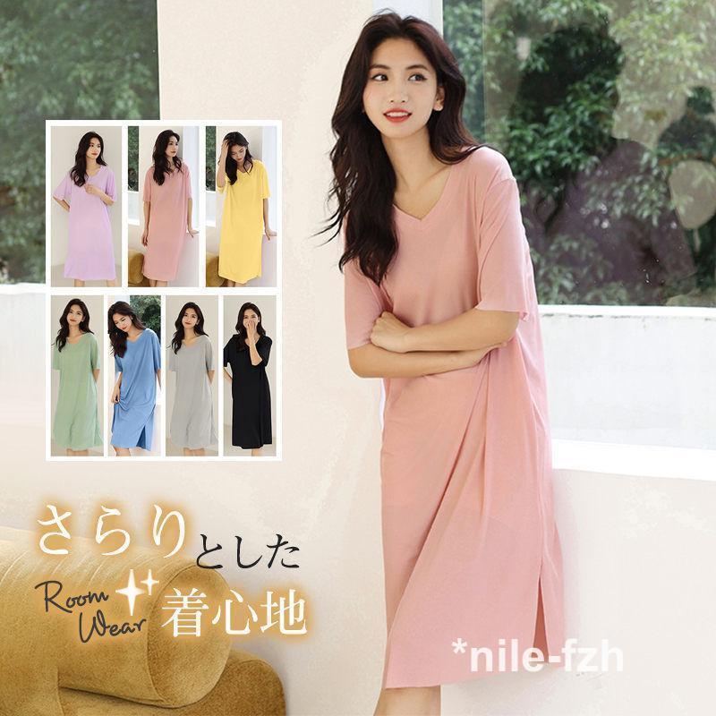 パジャマ 半袖 ルームウェア レディース ワンピース 涼しい 部屋着 上下セット 春夏 可愛い 柔らかい 女性 部屋着 寝間着 韓国風