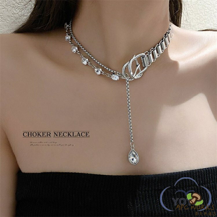 ネックレス 太め チェーンチョーカー