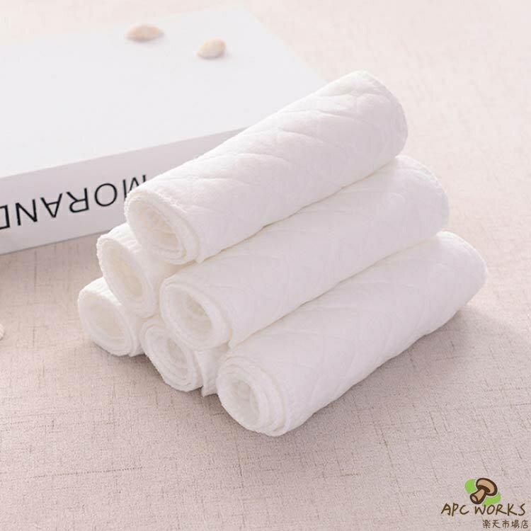 6層 成形布おむつ 綿 赤ちゃん用 成形布おむつ エコ育児 32×12cm 46×17cm 布オムツ...