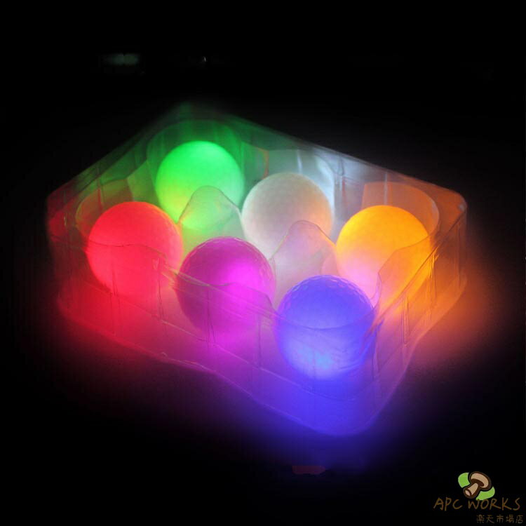 8個セット 打つと光る！ゴルフボール LED 高弾性 ゴルフプレゼント 光る ゴルフボ...
